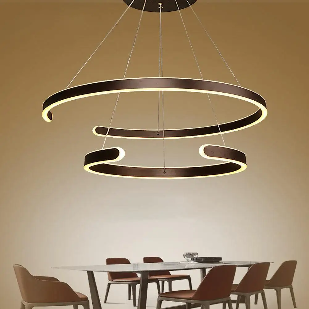 Moderné LED 2 Krúžky Akryl Luster Stropné svietidlo Prívesok Lampa Zariadenie, Izba Dekor
