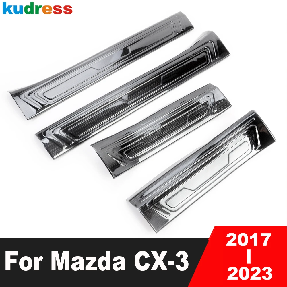 Dvere Parapetné Šúchať Dosku Krytu Výbava Pre Mazda CX-3 CX3 2017-2020 2021 2022 2023 Oceľové Dvere Pedál Chránič Stráže Auto Príslušenstvo