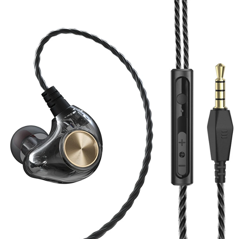 HIFI In-Ear Slúchadlá Drôtové Slúchadlá Športové Slúchadlá 5D Stereo Surround B Headset Herné Slúchadlá(Black 3,5 mm)