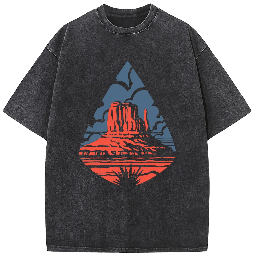 Elegantné Horských Vytlačené pánske T-Shirt 100% Bavlna Bežné Tees Hot Predaj Študent Top T-shirts