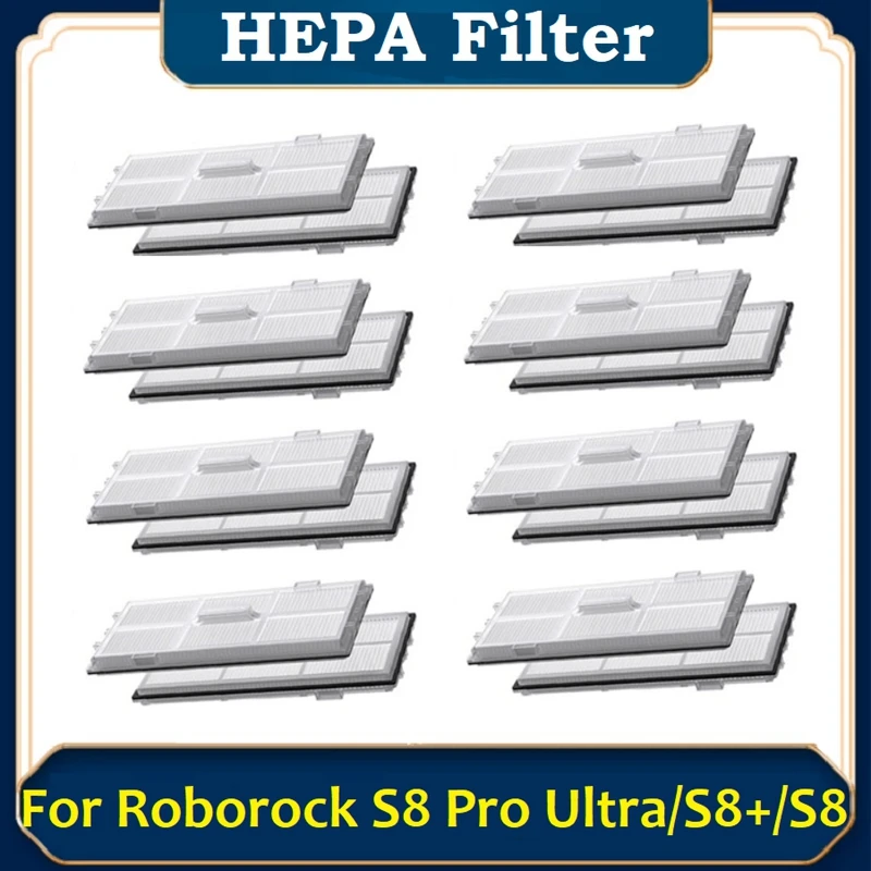 16PCS HEPA Filter Náhrada Za Xiao Roborock S8/S8+/S8 Pro Ultra Robot Vysávač Náhradné Diely, Filtre Umývateľný