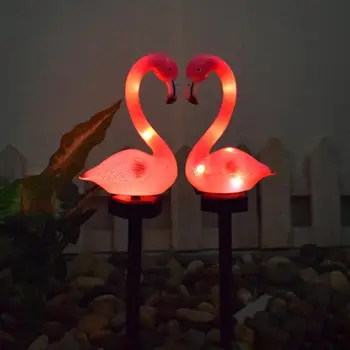Solor Moc Trávnik Lampa LED Dekoratívne Lampy Flamingo Vonkajšie Trávnik Svetlo na Cesty, Terasu Alebo Nádvorie Domáce a Záhradné Dekorácie