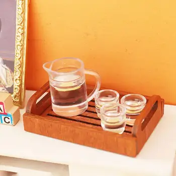 Limonádu Model pre Dom Mini Cup Dom Dekorácie Realistické Miniatúrne Dom Nápoje Nastaviť Limonádu Pomarančový Džús na Ozdobu