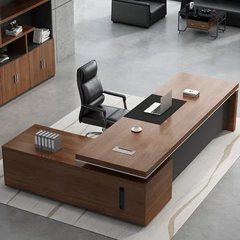 Luxusný kancelársky Stôl Stoly Dizajnér Ceo Výkonný Desk Manager L Tvarované MDF Tabuľka Nový Moderný kancelársky Nábytok kancelársky Stôl