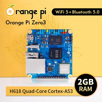 Orange Pi Nulu 3 2GB RAM DDR4 Allwinner H618 WiFi Bluetooth BLE Mini PC Orange Pi Zero3 Vývoj Doska Jednom palubný Počítač