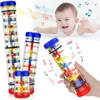 Privolávaciu Dažďa Baby Hračky Rain Stick Pre Deti 6-12 Mesiacov Hrkálka Shaker Rozvoj Senzorických Sluchové, Hudobné Nástroje, Hračky