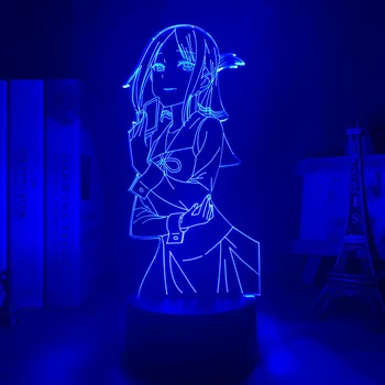 3d Anime Lampa Kaguya Sama Láska Je Vojny Nočného pre Spálňa Decor Led Nočné Svetlo Darček k Narodeninám Waifu Manga Led Svetlo Dropship