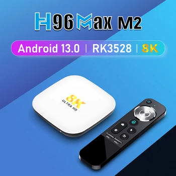 H96max M2 Android TV Box USB3.0 RK3528 TV Set-Top Box Media Player Ethernet LAN WIFI6 Podpora Android 13.0 8K 64 GB 32 GB 16 GB