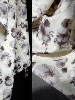 Marhuľový francúzsky Romantický Žakárové Tkaniny, High-grade Kože-priateľské Šaty, Tričko Oblečenie Dizajnér Tkaniny