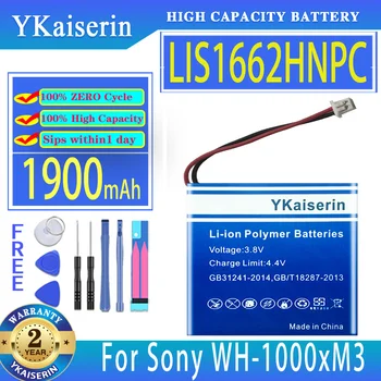YKaiserin Batérie 1900mAh LIS1662HNPC (SP 624038) (WH-1000xM3) Pre Sony WH-XB900N WH-XB910 WH-1000xM3 WH-1000MX4 WH-XB900