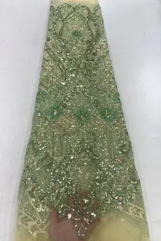 Cyndi-1302.3315 módne flitrami tylu výšivky francúzsky čistý čipky textílie na spoločenské šaty