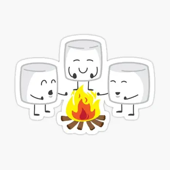 Marshmallows Požiarom 5 KS Samolepiek pre Roztomilé Anime Art Izba Tlač Dekorácie Pozadí Fliaš Vody Notebook Obývacia Izba