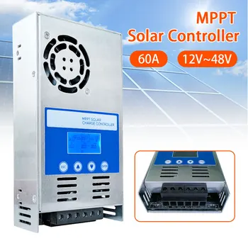 60A 12V-48V MPPT Solárny Regulátor 160-180V IP21 Regulátory Napätia, LCD Displeje Pre Nabíjanie Batérií Kontrolu Skladovania Systém