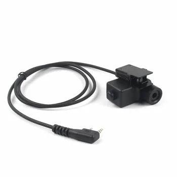 Taktické Headset Adapter PTT pre Quansheng UV-K5 Baofeng Kenwood HY tty UV5R UV5Re UV5RA bf888S Čierna Hnedá