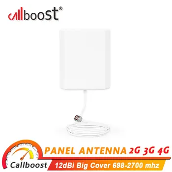 Callboost 12dbi panel anténa gsm siete 2g, 3g, 4g signál booster mobilnej telefonickej zosilňovač 698-2700mhz indoor anténa pre zosilňovač