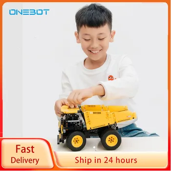 ONEBOT Bane Truck Stavebné Bloky, Mechanické Ovládanie Vysokej Simulačný Model Blok Auto Hračka Pre Dieťa Chlapec Dospelých Truck Tehly Dary