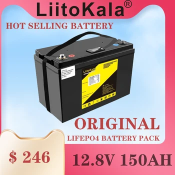 LiitoKala 12V 150Ah Lifepo4 Buniek Pack 12.8 V 150AH LCD Lítium Železa Fosfát Batérie Pre Loď Elektrický Motor Invertor Daň Zadarmo