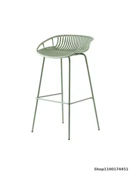 Nordic minimalistický kovaného železa bar stoličky tvorivé moderné kovové bar stoličky pokladničné barovú stoličku na recepcii vysoká stolička
