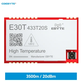 -40℃+150℃ 433MHz Bezdrôtový Sériový Port Transparentný Prenos Modul 20dbm 3,5 km CDEBYTE E30T-433T20S SMD Vysielač RSSI IPEX