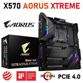 AMD X570 základná Doska Socket AM4 128GB DDR4 Podpora AMD CrossFireX GIGABYTE X570 AORUS XTREME Podpora AMD RYZEN Procesorov, E-ATX