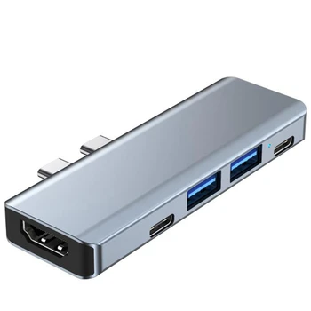 USB Typu C Rozbočovač HDMI Kompatibilné mtf so sídlom 4K USB C HUB Dokovacej Stanice, Vhodný pre Macbook Pro Air Apple Computer Adaptér