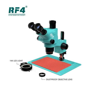 RF4 6,5 X-65X Synchrónne Zoom Vysokej Teplote Odolné Šasi 144LED Stereo Zväčšenie Triocular Mikroskopom RF6565-PO4